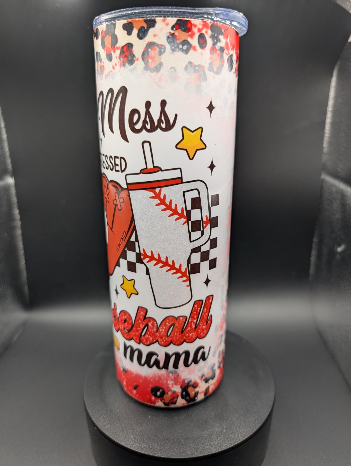 Hot Mess Baseball Mama Tumbler