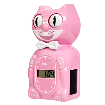 Solar Kit-Cat Digital Alarm Klock - Pink Satin