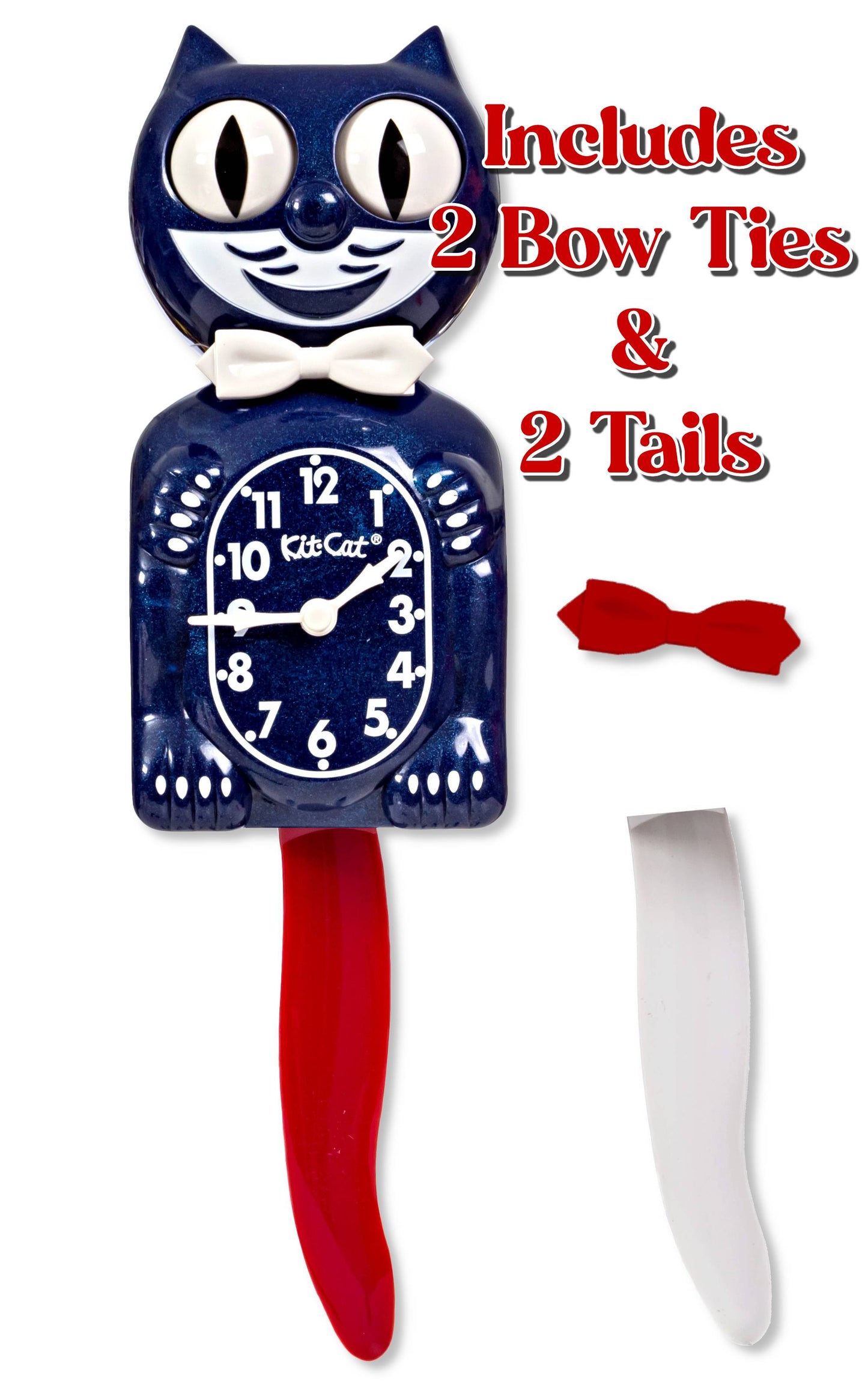 Red, White & Galaxy Blue Kit-Cat Klock