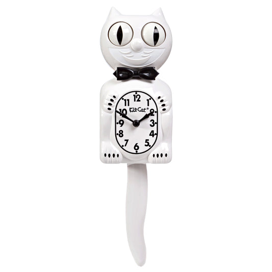 White Lady Kit-Cat Klock with Black Bow Tie