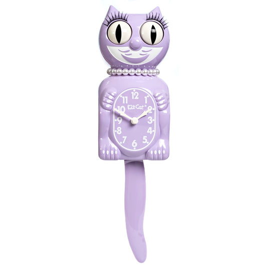 Pastel Lilac Lady Kit-Cat Klock