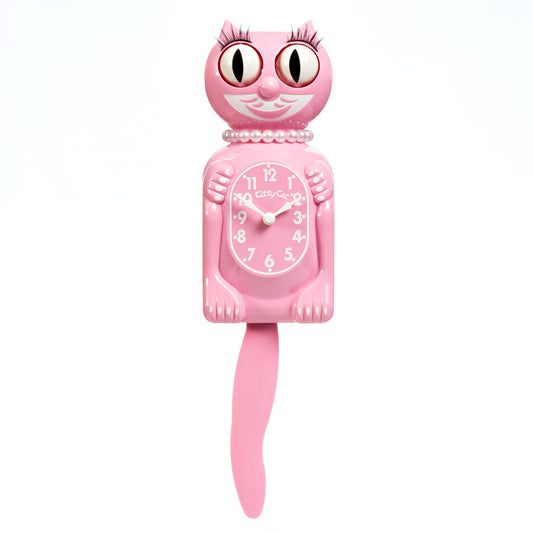 Pink Satin Lady Kit-Cat Klock